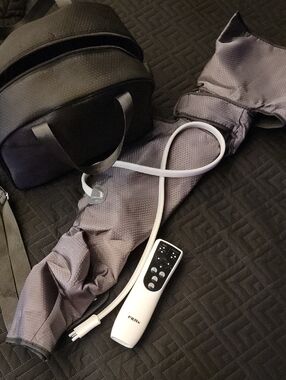 Gray Air Compression Leg Massager with Remote